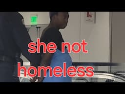 Delta Airlines calls Airport police on  women trying to fly out that looks homeless.