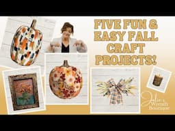 Easy Fall Craft Ideas | Fun Fall Crafts | Dollar Tree Fall Crafts | Crafting for Fall | Fall Crafts