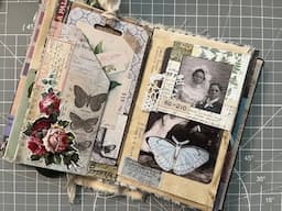 Window Pocket & Tuck - Two Page Spread - Using Up Our Tim Holtz Supplies