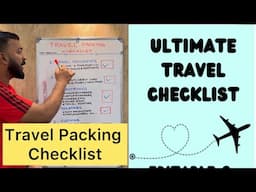 Travel Packing Checklist | Things to do before your next trip