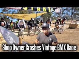 Shop Owner Crashes Vintage BMX Race (Frogtown Classic)