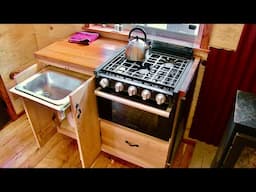 Simple space saving off grid cabin Kitchen