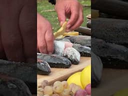 Epic Wilderness Cooking – Big Fish Over the Fire 🔥🐟