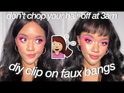 DIY CLIP-ON FAUX BANGS