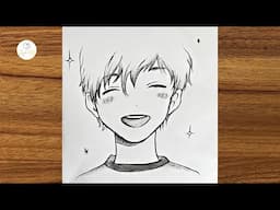 How to draw cute anime boy || Easy anime sketch || How to draw anime step by step