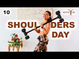 25 Min GIANT SHOULDERS Workout with Dumbbells | Day 10 in the Sculpted Series