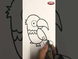 How to Draw a Woodpecker I Bird I Colorful Sparrow I shorts15