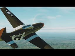 P51 Mustang Destroys a Vehicle Convoy | WW2 Cinematic