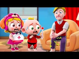 Daddy Got a Boo Boo Song 😥 - Funny Songs | More Funny Nursery Rhymes & Baby Songs