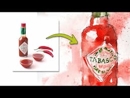 Urban Sketching Tutorial - Tabasco Bottle | Sketchy Brett