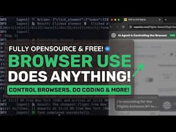 Browser Use Agent: This FULLY FREE AI Agent CAN CONTROL BROWSERS & DO ANYTHING! (Beats Anthropic!)