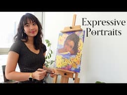 this may be my best painting yet! 🥹 oil paint an expressive portrait with me