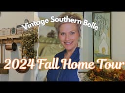 Cozy Fall Home Tour 2024. Fall Farmhouse Tour. Cottage Core Fall Home Tour.