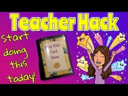 TEACHER HACK CARD IDEAS! 🤩 Miss Ellis