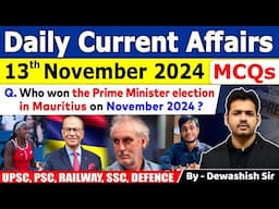 13th November 2024 | Daily Current Affair | November Daily Current Affair | Current affair 2024