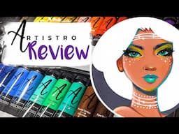 Artistro Acrylic 24 Paint Set Review & Painting Demo