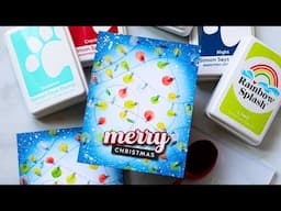 Coloring an Embossing Folder with Stencils! A Set of Festive Christmas Cards