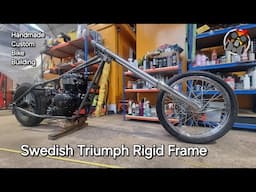 Handmade Triumph Pt5 How I Build Rigid Frame Custom Bike Chopper #Triumph #Handmade #bike