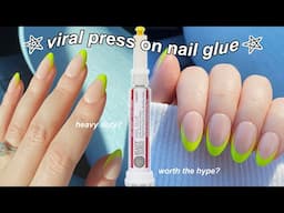 TESTING THE VIRAL $7 PRESS ON NAIL GLUE | The Beauty Vault