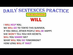 WILL | Daily Sentences Practice