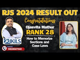 JKILS Student Ojasvita Mathur Secures Rank 28 in RJS 2024! 🎉 | Best Judiciary Coaching in Jaipur