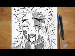 How to Draw Rengoku [injured] from Demon Slayer