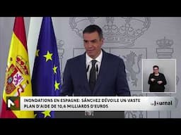 Inondations en Espagne : Sánchez annonce un vaste plan d´aide de 10,60 milliards d´euros.