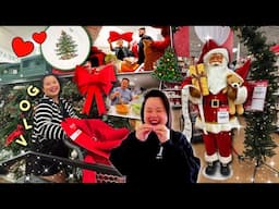 VLOG: going CHRISTMAS DECOR shopping at HomeGoods and Target!!! + cooking at home, halloween story!