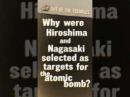 Why were Hiroshima and Nagasaki selected? - #OOTF #shorts