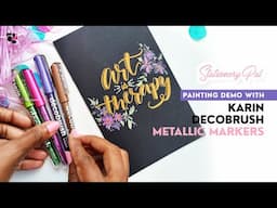 How to use the DECOBRUSH KARIN Metallic Markers for calligraphy and more