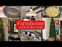 Farmhouse Thanksgiving/Christmas Decorate + Cozy Fall Soups + Farmhouse Kitchen Lighting