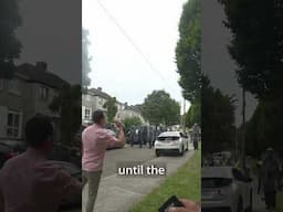 Riot police vs Irish man