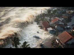 Philippines now! Super Typhoon Pepito causes 20m high tsunami that submerges houses in Catanduanes