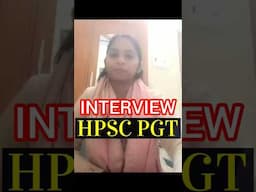 Hpsc pgt #biology Interview | Haryana pgt Biology teacher Interview #shorts