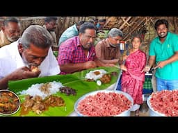 MUTTON FEAST..!! South Indian Village Style Goat Cooking | Mutton Curry