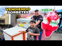 VENDIENDO SORBETES ARTESANALES en el CENTRO HISTÓRICO *Nosotros los preparamos* 🫢