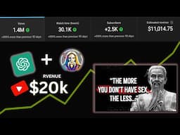 I Tried YouTube Faceless Cashcow Channel Only using AI (Earned $20K🔥🔥)