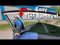 Best way to Remove window Tint Fast!