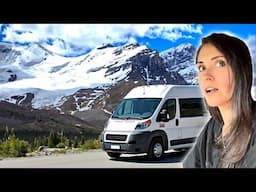 Shocked at Canada's Athabasca Glacier! Columbia Icefield Parkway Van Life Adventure!