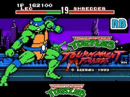 1993 [60fps] NES Teenage Mutant Ninja Turtles: Tournament Fighters Leo Hard ALL