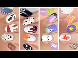 Nail Art For Halloween 🎃 Quick & Easy Last-Minute Nail Design Compilation For Halloween!