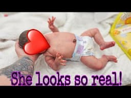 Baby gets a MAKEOVER - I messed up! Revealing NEW Lifelike HTF doll| nlovewithreborns2011