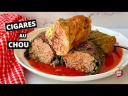 CIGARE AU CHOU 😋 Rouleau de chou farci, viande et quinoa, sauce tomate