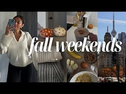 FALL WEEKENDS ARE HERE 🍂 pumpkin painting, new outfits, recipes, winter arch chats + city days 🤎