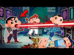 Kaiju Shinchan Killing His Friends With Laser Beam In Super Sus 😱🔥 | Shinchan Playing Among Us 3D 😂