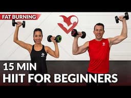 15 Min HIIT Workout for Fat Loss for Beginners at Home - Full Body No Jumping No Repeat Low Impact