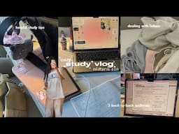 COZY STUDY VLOG 🧸🎧 midterm season studying, dealing with failure, study tips to ace exams