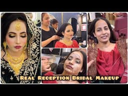 दुल्हन का मेकअप कैसे करते है Real Reception Bridal Makeup Step By Step|| Indian Muslim Makeup