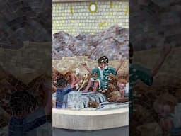 The Moses Striking the Rock mosaic is installed!