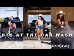 BTS from the Car Wash Photo session w/ Drina!!! Shot on the Canon R5